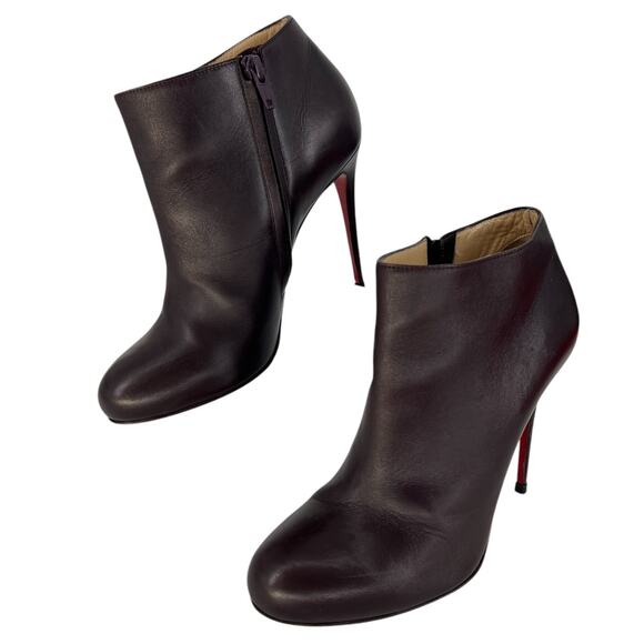 Christian Louboutin Bellissima 100MM Leather Ankle Booties - Picture 3 of 16